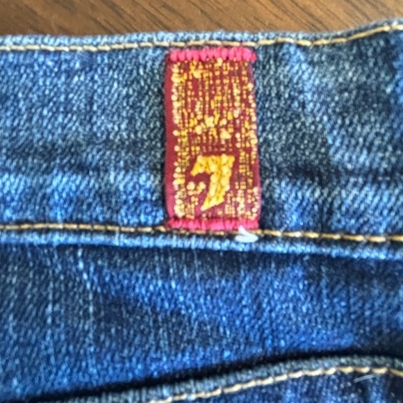 7 for all mankind bootcut jeans size 28 (altered length) medium wash made in USA - Picture 8 of 14